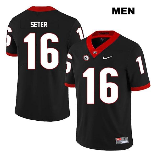 Georgia Bulldogs Men's John Seter #16 NCAA Legend Authentic Black Nike Stitched College Football Jersey DZN2856QG